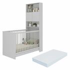 Berço 3 Em 1 Com Colchão E Armário 2 Portas Multimóveis Mp4152