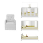 Berço 3 Em 1 Com Colchão E Poltrona Amamentação Multimóveis M