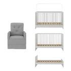 Berço 3 Em 1 Com Colchão E Poltrona Amamentação Multimóveis M