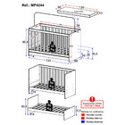 Berço 3 Em 1 Com Colchão Incluso Doce De Leite Multimóveis Mp