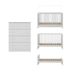 Berço 3 Em 1 Com Colchão Incluso E Cômoda 4 Gavetas Brisa Mul