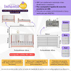 Berço 3 Em 1 Com Colchão Incluso E Cômoda Doce De Leite Multi