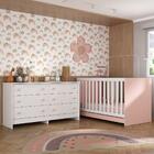 Berço 3 Em 1 Com Colchão Incluso E Cômoda Doce De Leite Multi