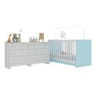 Berço 3 Em 1 Com Colchão Incluso E Cômoda Doce De Leite Multi