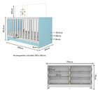 Berço 3 Em 1 Com Colchão Incluso E Cômoda Doce De Leite Multi