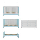 Berço 3 Em 1 Com Colchão Incluso E Cômoda Doce De Leite Multi