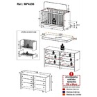 Berço 3 Em 1 Com Colchão Incluso E Cômoda Doce De Leite Multi