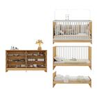 Berço 3 Em 1 Com Colchão Incluso E Cômoda Framboesa Multimóve