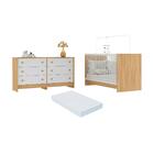 Berço 3 Em 1 Com Colchão Incluso E Cômoda Framboesa Multimóve