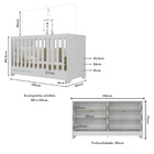 Berço 3 Em 1 Com Colchão Incluso E Cômoda Pipoca Multimóveis