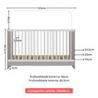 Berço 3 Em 1 Com Colchão Incluso Multimóveis Mp4394