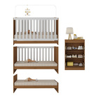 Berço 3 Em 1 Com Cômoda 3 Gavetas E Colchão Incluso Doce De L