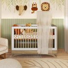 Berço 3 Em 1 Com Estrado Regulável Affetto Aveiro Oak / Branco