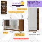 Berço 3 Em 1 Com Guarda-roupas 2 Portas 1 Gaveta E Colchão In