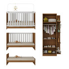 Berço 3 Em 1 Com Guarda-roupas 2 Portas 1 Gaveta E Colchão In