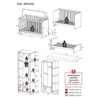 Berço 3 Em 1 Com Guarda-roupas 2 Portas 1 Gaveta E Colchão In