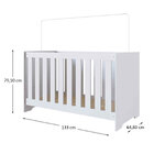 Berço 3 Em 1 Com Mosquiteiro Branco Colorir - Moville