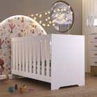 Berço 3 Em 1 Com Mosquiteiro Branco Colorir - Moville