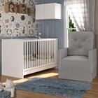 Berço 3 Em 1 Com Poltrona Amamentação E Armário Aéreo 2 Porta