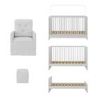 Berço 3 Em 1 Com Poltrona Amamentação E Puff Multimóveis Mp41