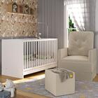 Berço 3 Em 1 Com Poltrona Amamentação E Puff Multimóveis Mp41