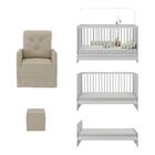 Berço 3 Em 1 Com Poltrona Amamentação E Puff Multimóveis Mp41