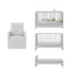 Berço 3 Em 1 Com Poltrona Amamentação Multimóveis Mp4141