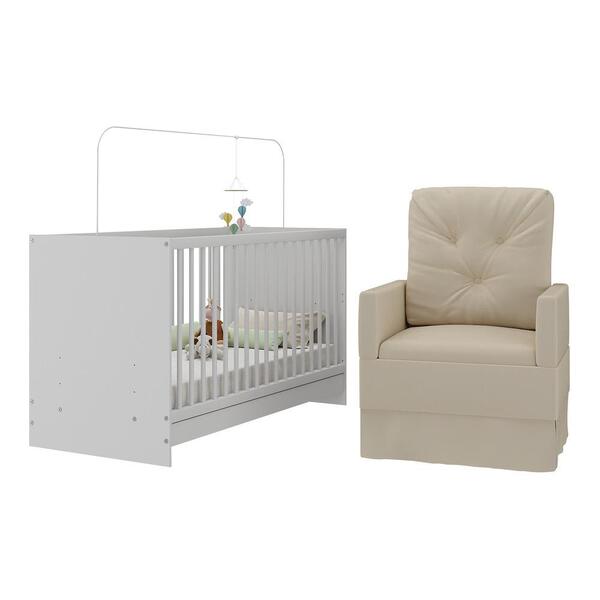 Berço 3 Em 1 Com Poltrona Amamentação Multimóveis Mp4141