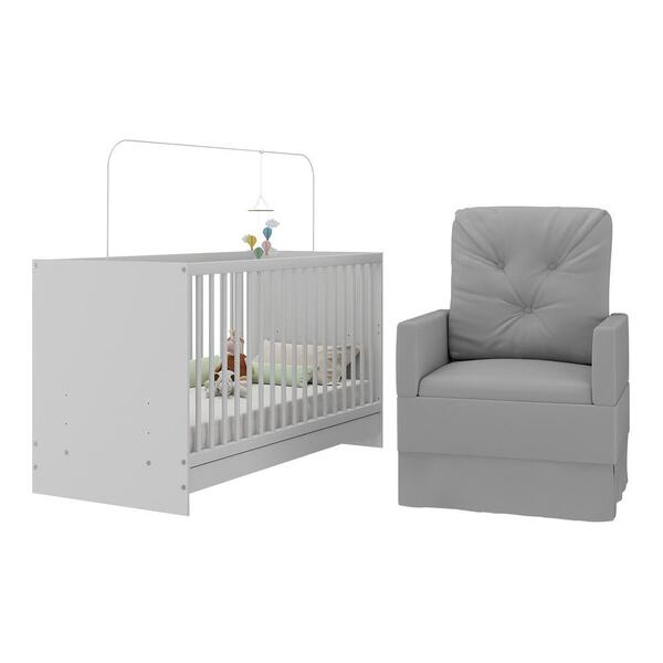 Berço 3 Em 1 Com Poltrona Amamentação Multimóveis Mp4141