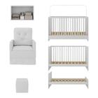 Berço 3 Em 1 Com Poltrona Amamentação Puff E Armário Aéreo 2