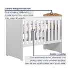 Berço 3 Em 1 Com Regulagem De Altura 100% Mdf Carinho Branco/