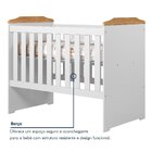 Berço 3 Em 1 Com Regulagem De Altura 100% Mdf Carinho Branco/