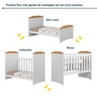 Berço 3 Em 1 Com Regulagem De Altura 100% Mdf Carinho Branco/
