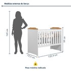 Berço 3 Em 1 Com Regulagem De Altura 100% Mdf Carinho Branco/