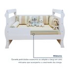 Berço 3 Em 1 Com Regulagem De Altura 100% Mdf Star Branco