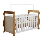 Berço 3 Em 1 Com Regulagem De Altura 100% Mdf Star Branco/ama