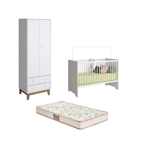 Berço 3 Em 1 Normatizado E Guarda Roupa Infantil 02 Gvts 02 P