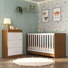 Berço 3 Em 1 Para Colchão 130 X 60cm Com Cômoda 3 Gavetas Doc