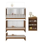 Berço 3 Em 1 Para Colchão 130 X 60cm Com Cômoda 3 Gavetas Doc
