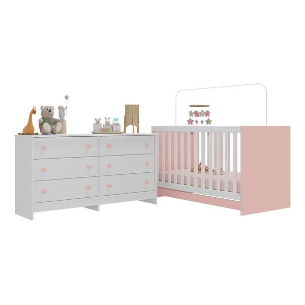 Berço 3 Em 1 Para Colchão 130 X 60cm Com Cômoda Doce De Leite