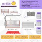 Berço 3 Em 1 Para Colchão 130 X 60cm Com Cômoda Doce De Leite