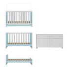 Berço 3 Em 1 Para Colchão 130 X 60cm Com Cômoda Doce De Leite