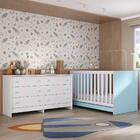 Berço 3 Em 1 Para Colchão 130 X 60cm Com Cômoda Doce De Leite