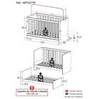 Berço 3 Em 1 Para Colchão 130 X 60cm Doce De Leite Multimóvei