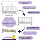 Berço 3 Em 1 Para Colchão 130x60cm Com Cômoda 2 Portas 4 Gave