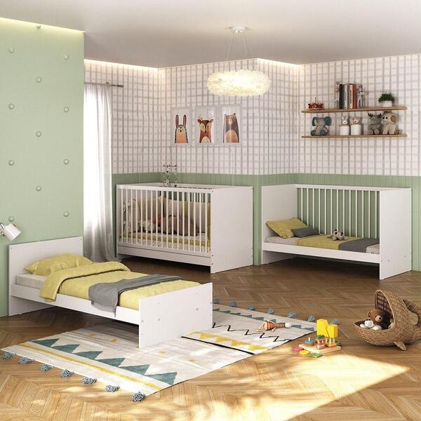 Berço 3 Em 1 Para Colchão 60 X 130 Cm Multimóveis Mp0527g | Leroy