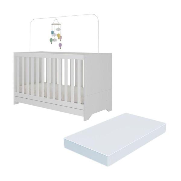 Berço 3 Em 1 Vira Cama Com Colchão Incluso Elza Multimóveis M