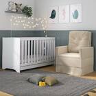 Berço 3x1 Com Colchão Incluso E Poltrona De Amamentação Elza