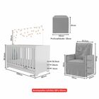 Berço 3x1 Com Colchão Incluso Poltrona De Amamentação E Puff