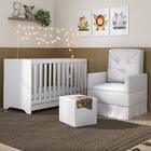 Berço 3x1 Com Colchão Incluso Poltrona De Amamentação E Puff